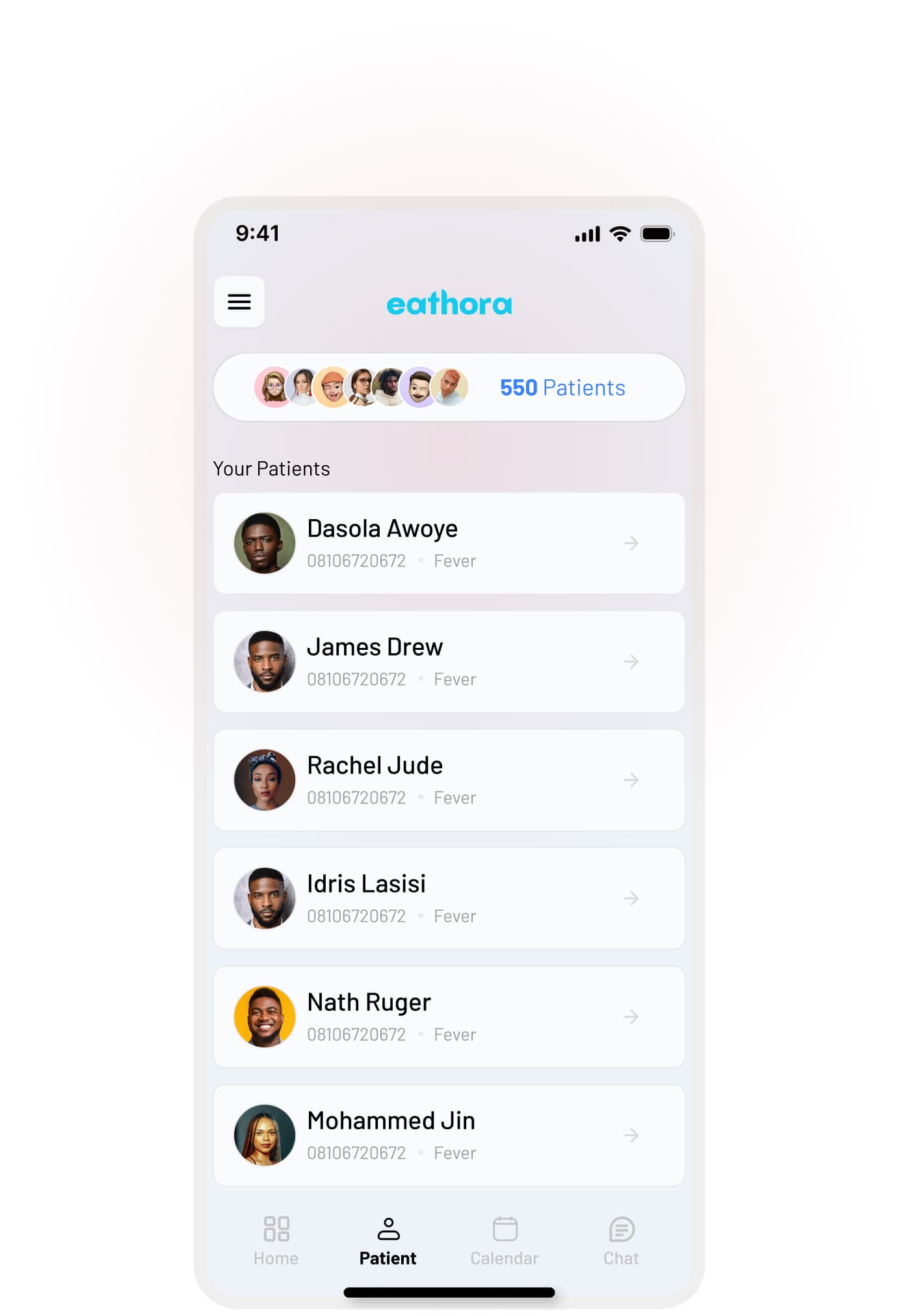 Earthora — Doctor Mobile App screen 1