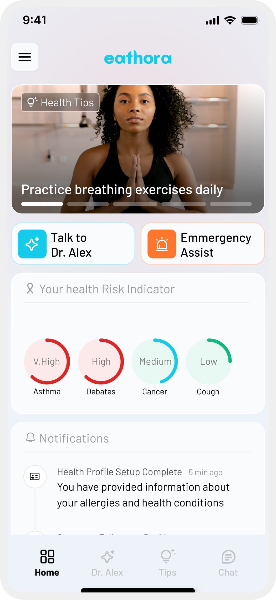 Earthora — Patient Mobile App screen 1