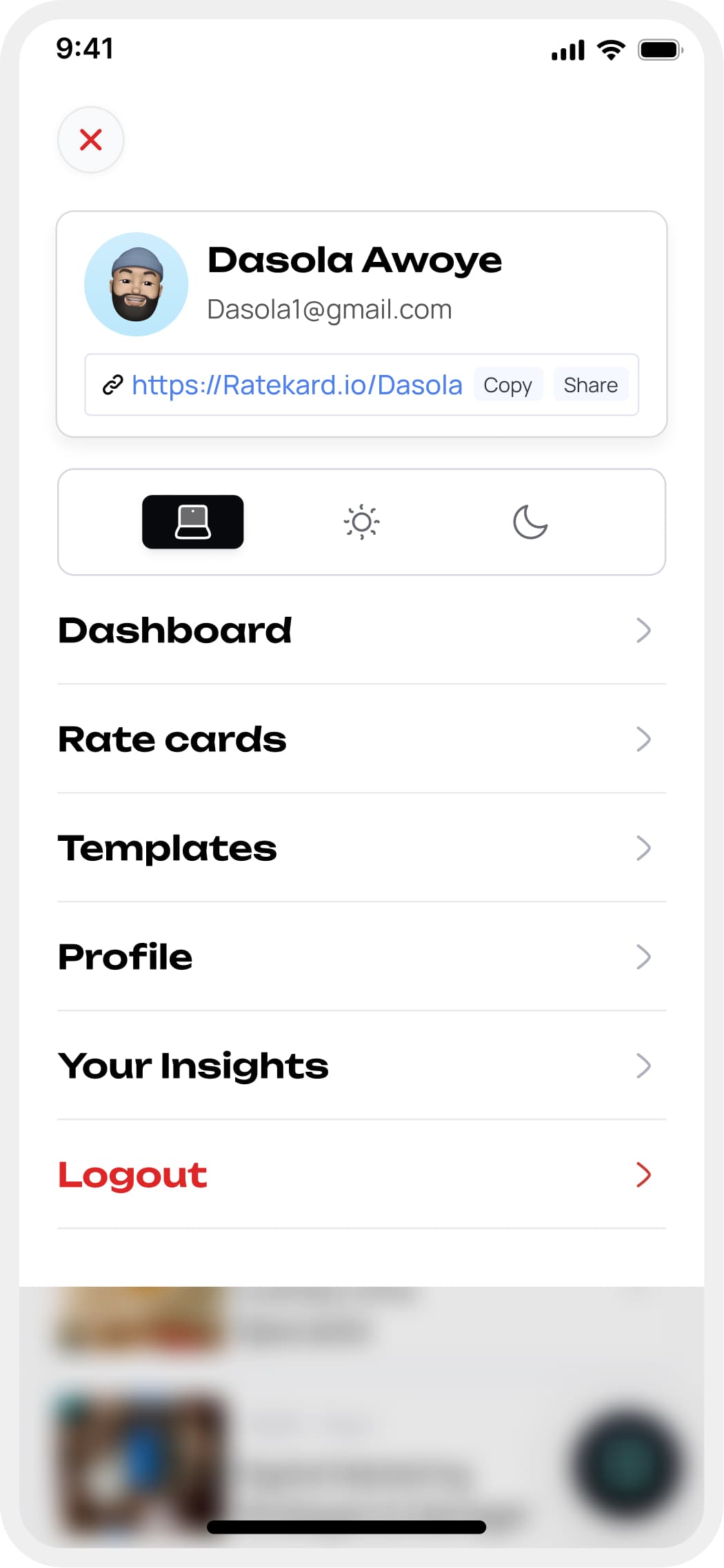 RateKard — Mobile App — Creator Experience screen 6